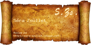 Séra Zsüliet névjegykártya